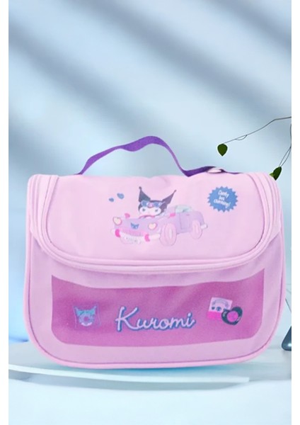 Sanrio Lisanslı Makyaj Seyahat Çantası - Kuromi