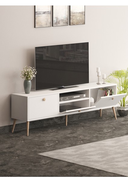 Beyza Ahşap Ayaklı 180 cm Beyaz Tv Sehbası fiyatları