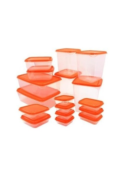 Pruta Saklama Kabı Seti, Turuncu 17 Parça