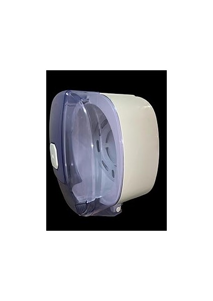 Merkezi Çekmeli Kağıt Havlu Dispenseri, Şeffaf Mavi ve Beyaz, Duvar Montajlı Mini Boy