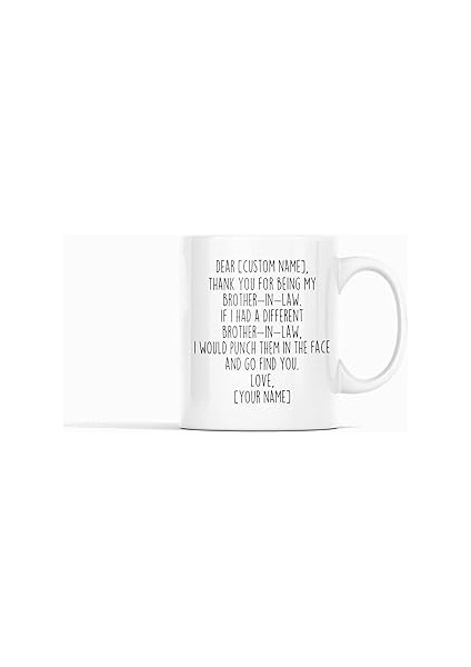 Print Dore Brother In Law Gifts Personalized Custom Name Mug Gifts For Brother In Law Funny Brother