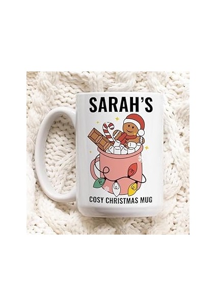 Print Dore Adlı Noel Kupa, Mutlu Noeller Rahat Fincan, Sevimli Çorap Dolgu Hediye,ıngilizce Ku