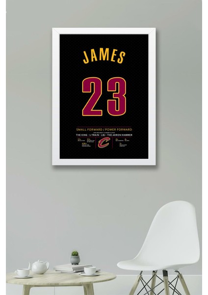 Lebron James Forma Çerçeveli Tablo - Nba Cleveland Cavaliers Jersey fiyatları