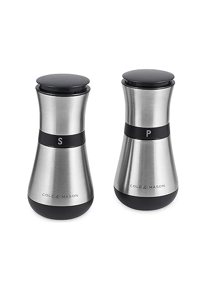 Cole & Mason H321916 Henley Tuz ve Karabiber Değirmeni, 2'li Set Manuel, Paslanmaz Çelik, 135 Mm, P