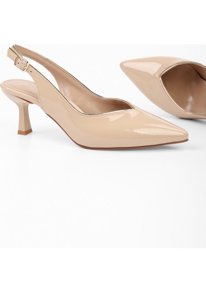 Kadın Saphira Ten Rugan Kısa Topuklu Stiletto fırsatları