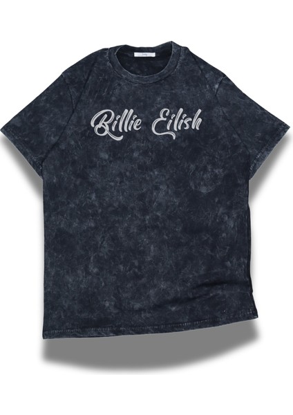 Oversize Billie Eilish Sırt Baskılı Yıkamalı T-Shirt, Unisex Happier Then Ever Yazılı Tişört fiyatları