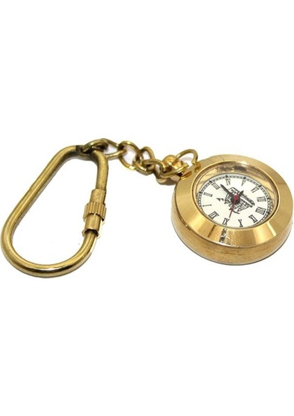 Pirinç Saat Anahtarlık 10 cm