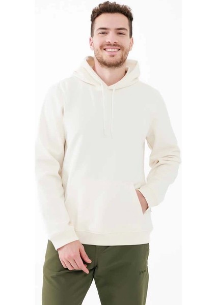 Oliver Erkek Kapüşonlu Sıfır Yaka Sweatshirt Beyaz