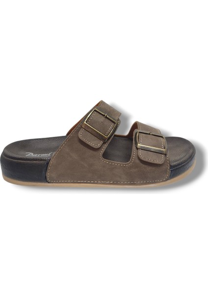 25901-25 Deri Çift Bant Anatomik Erkek Terlik fiyatları