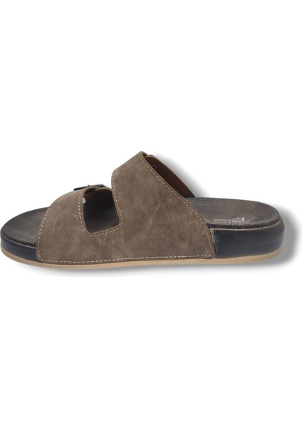 25901-25 Deri Çift Bant Anatomik Erkek Terlik modelleri