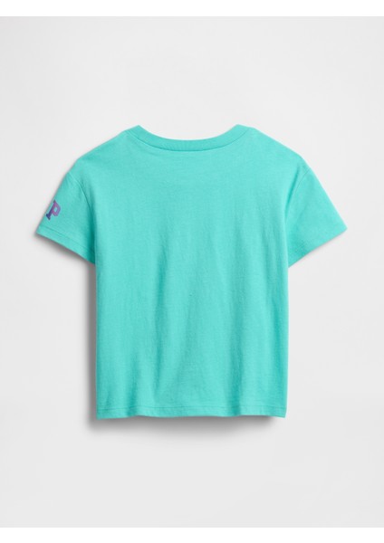 Kız Bebek Mavi Lilo & Stitch Grafik Baskılı T-Shirt modelleri