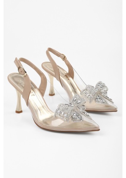 Kadın Lumi Ten Şeffaf Ince Topuklu Ayakkabı fiyatları