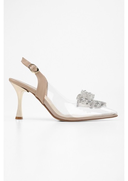 Kadın Lumi Ten Şeffaf Ince Topuklu Ayakkabı modelleri