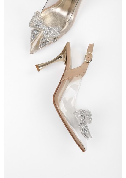 Kadın Lumi Ten Şeffaf Ince Topuklu Ayakkabı fırsatları