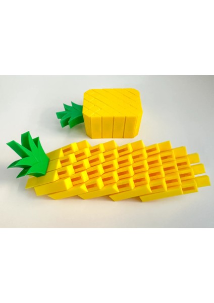 Ananas 3D Figür Pla Katlanabilir Eğlenceli Fidget 10CM Boyut