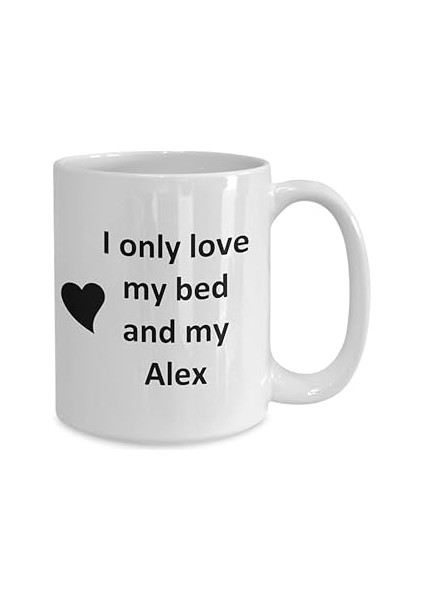 Print Dore Alex Lover Kupa - Köpek Kuş Evcil Hayvan Adı - Love My Alex Adı Kahve Ingilizce Kup