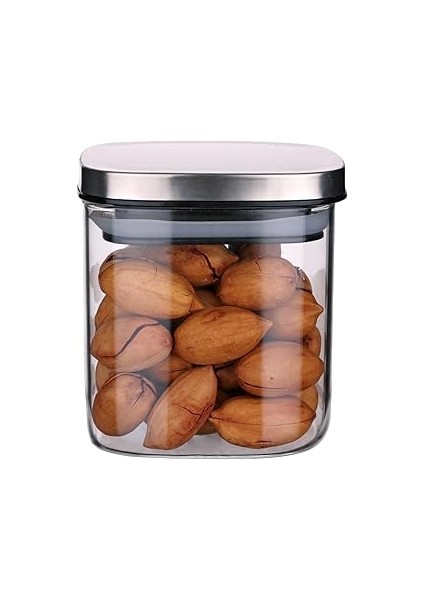 450ML Sızdırmaz Vakumlu Metal Kapaklı Borosilikat Cam Kavanoz – Hava Geçirmez & Dayanıklı G