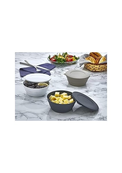 Rotanev 6 Adet Plastik Saklama Kabı Kahvaltılık Çerezlik 350 ml