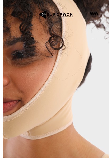 LP-105 Ameliyat Sonrası Yüz, Çene, Boyun Destek Bandajı - Yüz Korsesi - Çift Katlı fırsatları