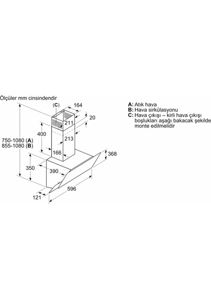 LC65KA670T 60 cm Siyah Cam Davlumbaz fırsatları