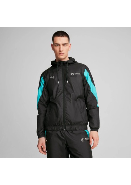 Erkek Siyah Puma Mapf1 Woven Jacket Siyah Erkek Fermuarlı Ceket