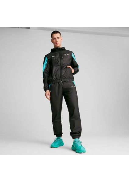 Erkek Siyah Puma Mapf1 Woven Jacket Siyah Erkek Fermuarlı Ceket