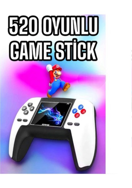 Game Stick 520 Oyunlu Retro Konsol Çocuklara Özel