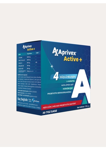 Actıve Plus (Coenzym Q10, L-Carnitin, Alfa Lipoik Asit)
