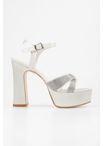 Kadın Fiora Sedef Saten Platform Topuklu Ayakkabı fiyatları