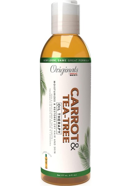 Originals By Africa’s Best Carrot & Tea-Tree Saç ve Cilt Için Bakım Yağı 177ML