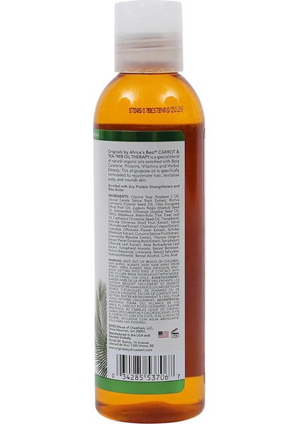 Originals By Africa’s Best Carrot & Tea-Tree Saç ve Cilt Için Bakım Yağı 177ML modelleri