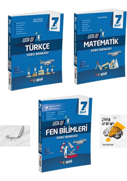 Gizli 7.sınıf Usta Işi Türkçe Matematik Fen Bilimleri Soru Bankası Zihin Deneme