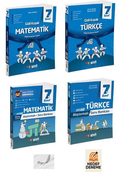 Gizli 7.sınıf Gizli Kuşak Matematik Türkçe Alıştırmalı Matematik Türkçe Soru Bankası Zihin Deneme
