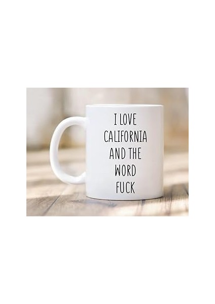 Print Dore Kaliforniyayı Seviyorum Kupa - Kaliforniya Kupa - California Gift-Ingiliz Kupa Bardağı