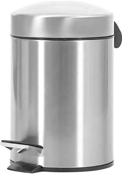 30817 5 Lt Pedallı Bombe Kapaklı Cop Kovası Inox