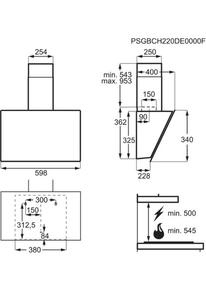 -LFV436K 60 cm Siyah Cam Duvar Tipi Ankastre Davlumbaz fırsatları