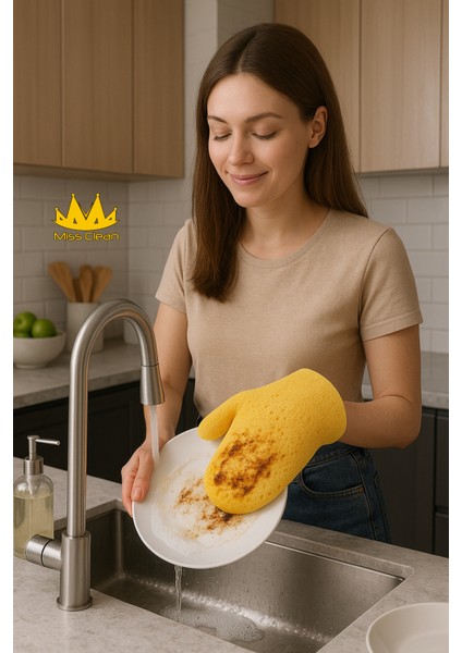 Yağ ve Kir Düşmanı Miss Clean Bulaşık Süngeri ile Kolay Temizlik!