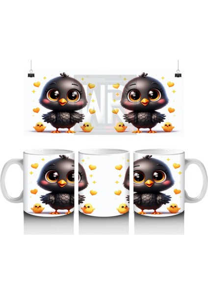 Çocuklara Sütü Sevdiren Minik Kuzgun Kupa Bardak