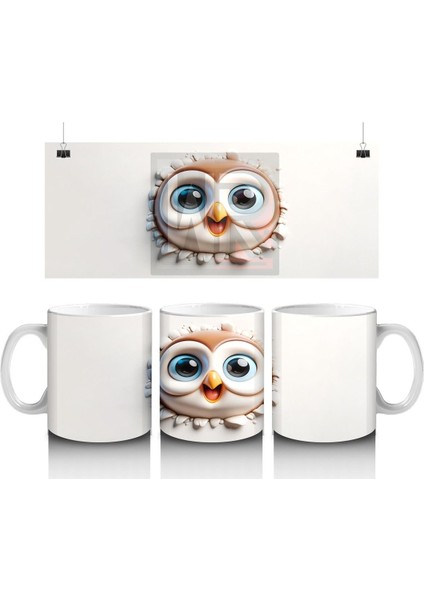 Çocuklara Sütü Sevdiren Minik Baykuş Kupa Bardak