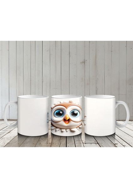 Çocuklara Sütü Sevdiren Minik Baykuş Kupa Bardak