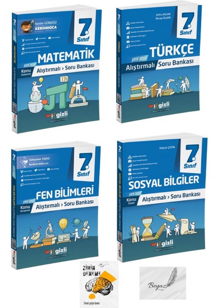 Gizli 7.sınıf Alıştırmalı Türkçe Matematik Fen Bilimleri Sosyal Soru Bankası Zihin Deneme
