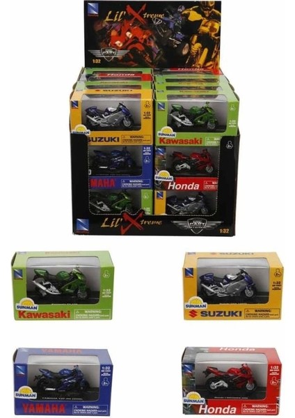 Çocuk Eğitici OYUNCAK6027 Sun-Nry-1 32 Yamaha- Suzukı- Honda- Kawasaki Model Motor