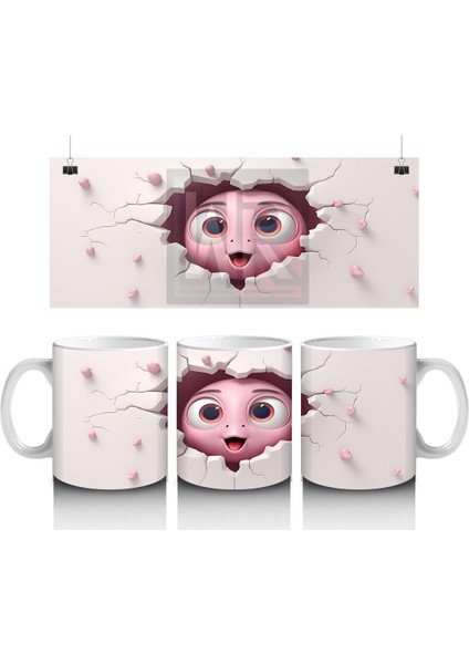 Çocuklara Sütü Sevdiren Şaşkın Bebek Arkadaş Kupa Bardak