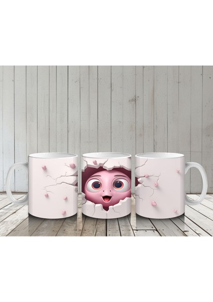 Çocuklara Sütü Sevdiren Şaşkın Bebek Arkadaş Kupa Bardak