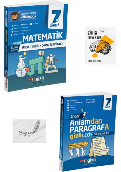 Gizli 7.sınıf Alıştırmalı Matematik Soru Bankası Anlamdan Paragrafa Gizli Geçiş Zihin Deneme