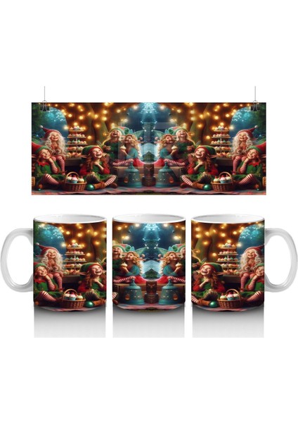 Çocuklara Sütü Sevdiren Roket Kullanan Sevimli Balina ve Denizaltı Dünyası Desenli Kupa Bardak