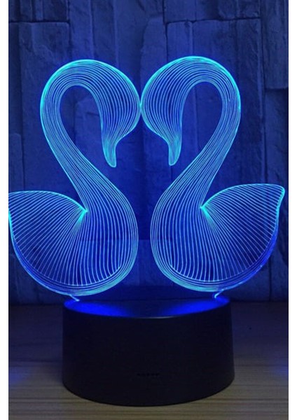 3D Kuğu Gece LED Lambası Özel Tasarım Masa Gece Lambası fiyatları