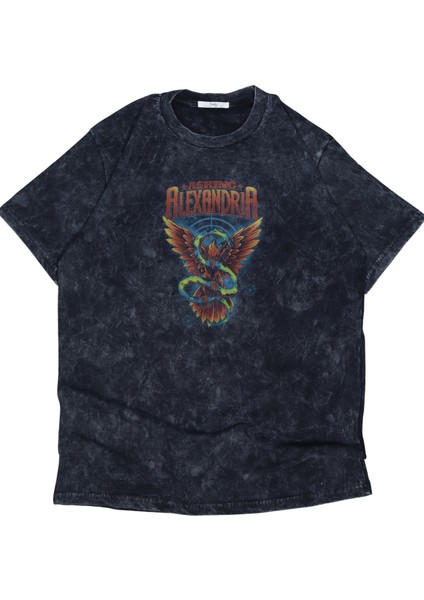 Oversize Asking Alexandria Sırt Baskılı Yıkamalı T-Shirt, Unisex Rock Band Temalı Retro Tişört fiyatları