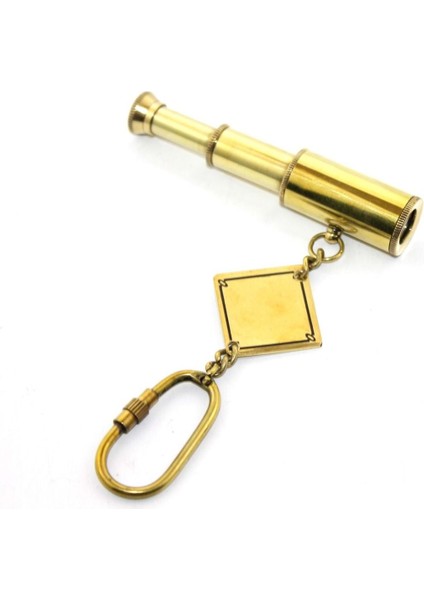 Pirinç Dürbün Tasarımı Anahtarlık 10 cm