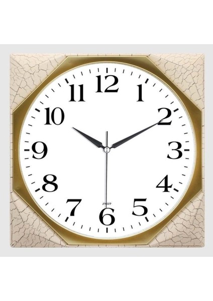 Çatlak Boya Desenli Duvar Saati Beyaz 89-Z